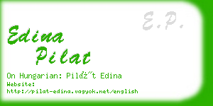 edina pilat business card